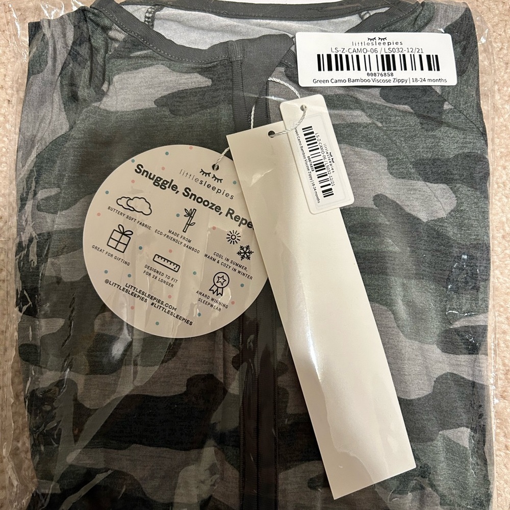 SOLD Little sleepies camo zippy